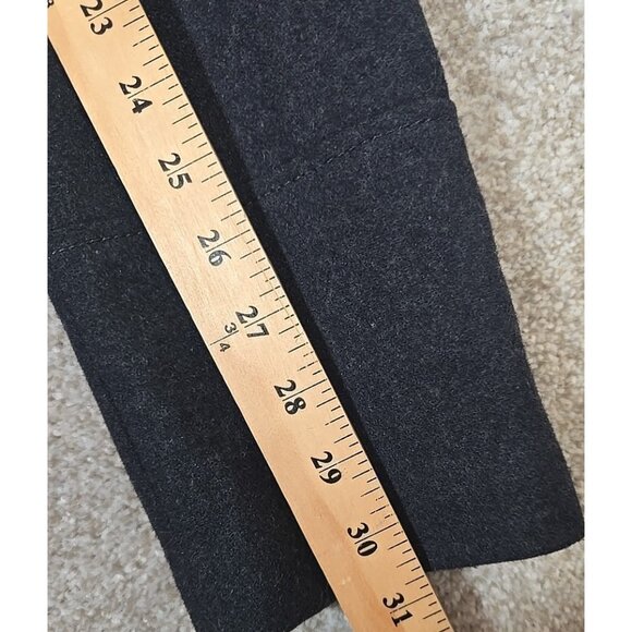 GUESS Wool Blend Winter Coat Gray Lined Toggle Buttons Removable Hood Women's L - Picture 11 of 16